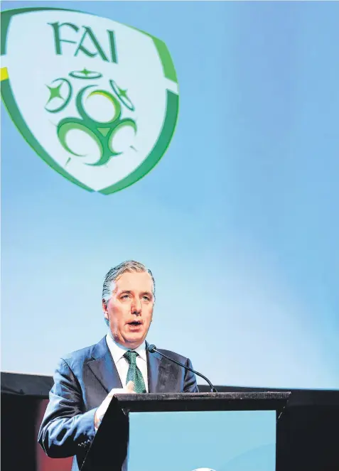  ??  ?? Absent: Former CEO John Delaney’s departure has left a power vacuum at the FAI