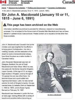  ?? LIBRARY AND ARCHIVES CANADA ?? The Library and Archives Canada biography of John A. Macdonald, left, includes no references to residentia­l schools or the Chinese head tax. The profile of another early prime minister, Wilfrid Laurier, below, fails to mention his government increased the head tax to $100 in 1900 and $500 in 1903.