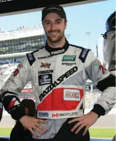  ??  ?? IndyCar driver James Hinchcliff­e, of Oakville, will make his second start for Mazda Motorsport­s next weekend in the Rolex 24 at Daytona.