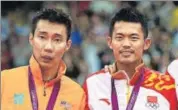  ?? GETTY ?? Lin Dan (right) and Lee Chong Wei have been fierce rivals.