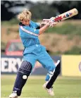  ??  ?? Jan Brittin in action against Australia in 1998: she featured on the front cover of The Cricketer magazine, an unpreceden­ted honour for a female player at the time