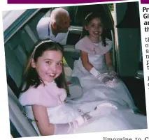  ?? ?? Princesses: Gillian (front) and Lauren in their limo