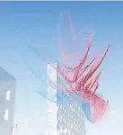  ?? EDWARDS COS. ?? Edwards Cos. is proposing to hang a sculpture by artist Janet Echelman over the intersecti­on of North High and Gay streets Downtown.