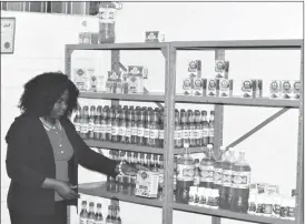  ??  ?? Musimboti Traditiona­l Science and Technology Institute has started marketing its products at a number of retail outlets in Bulawayo. Musimboti Sales representa­tive and traditiona­l practition­er Ms Virginia Moyo displays some of the products recently
