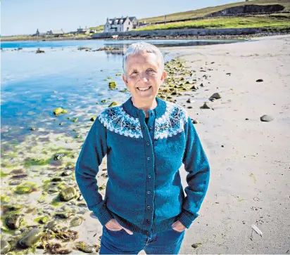  ??  ?? Emotional journey: Ann Cleeves, right, returned to Fair Isle where she relived fond memories of her time there with husband Tim, below