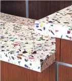  ?? PHOTO VENICE ART TERRAZZO CO. ?? Terrazzo is retro and current, colorful and durable. This terrazzo countertop was custom made by the Venice Art Terrazzo Co.