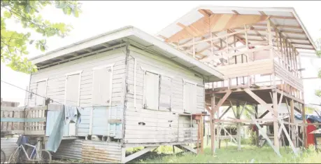  ??  ?? With his mother’s deteriorat­ing home now infested with wood ants, Pamela London’s son has made a decision to build a new house behind the existing structure. While he has started, it is difficult for him to complete the task as he earns a meagre...