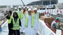  ?? Supplied photo ?? Mattar Al Tayer and other top RTA officials inspect work on the Airport Street Project on Saturday. —