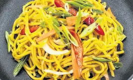  ?? FILE ?? Veggie Pancit (noodles with vegetables)