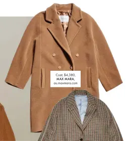  ??  ?? Coat, $4,380,
MAX MARA, au.maxmara.com