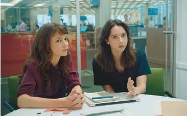  ?? UNIVERSAL PICTURES ?? New York Times reporters Megan Twohey (Carey Mulligan), left, and Jodi Kantor (Zoe Kazan) in “She Said.”