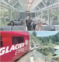  ??  ?? SUPERB COMFORT. Glacier Express recently offered Excellence Class with five-star service and a concierge.