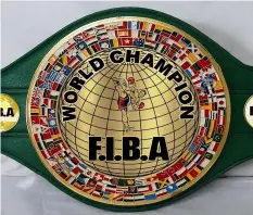  ??  ?? DAZZLING BELT: One of the belts to be won at the upcoming Russian Grand Prix Championsh­ips