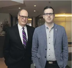  ??  ?? Codie MCLaChLanP­hilip Renaud, partner, estate solutions and Greg Miskie, COO of Duncan Craig LLP in Edmonton routinely advises clients about charitable options, including establishi­ng an endowment with ECF.