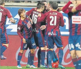  ?? F.: EFE ?? Eibar, 17 goles de jugada Los de Mendilibar aún no han marcado ni de falta ni de penalti