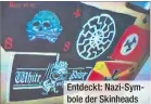  ??  ?? Entdeckt: Nazi-Symbole der Skinheads