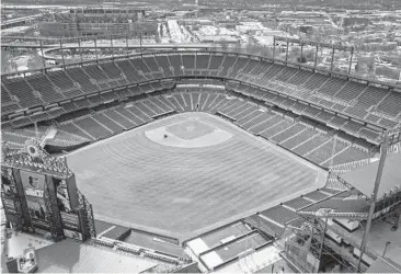  ?? JERRY JACKSON/BALTIMORE SUN ?? As Oriole Park at Camden Yards is prepared for the upcoming season. The Orioles have announced that the ballpark will be open at 25% capacity for the season opener on April 8 against the Boston Red Sox.