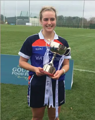  ??  ?? Wicklow’s Áine Byrne, who captained WIT to the Giles Cup last weekend.