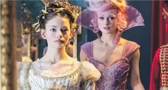  ?? PHOTOS: DISNEY ?? In search of a stolen key, Mackenzie Foy’s Clara enters a magical world and seeks help from Keira Knightley’s Sugar Plum in The Nutcracker and the Four Realms.