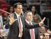  ?? JOEL AUERBACH / ASSOCIATED PRESS 2017 ?? Heat coach Erik Spoelstra said the process of figuring out who goes to Disney and who doesn’t was brutal.