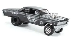  ??  ?? The ’65 Mercury Comet Cyclone is a piece of drag-racing history, and the team version sports a formidable blown, injected 427 and cool-looking fender-well headers.
