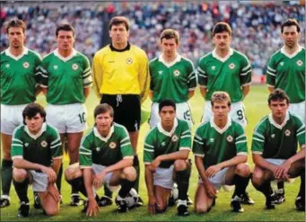  ??  ?? The Republic of Ireland team of 1988.