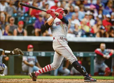  ?? DUSTIN BRADFORD/GETTY IMAGES ?? Reds first baseman Joey Votto, who hit a solo home run in the sixth inning Monday against the Rockies, was named NL Player of the Week on Monday after hitting .524 with three home runs in seven games.