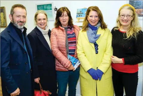  ??  ?? Joe and Deirdre Hannon, Patricia Allison, Geraldine Flanagan and Eleanor Phillips at the Meet and Greet event in Signal Arts Centre.