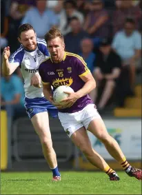  ??  ?? P.J. Banville, who announced his inter-county retirement last week, had many memorable days in theWexford football jersey.