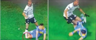  ?? ?? João Victor sofreu uma entrada duríssima de Romero e acabou substituíd­o ainda antes do intervalo. O médico do Corinthian­s garantiu que a lesão não é grave e que a recuperaçã­o vai ser rápida