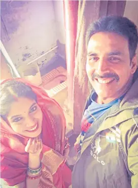  ??  ?? Akshay Kumar and Bhumi Pednekar in the first look of Toilet Ek Prem Katha movie to be released on August 11.