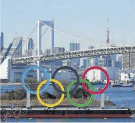  ??  ?? Los aros olímpicos, en Tokio.