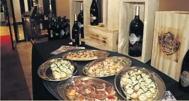  ?? /PHOTOS/ FRONTPAGE PIX ?? Mouthwater­ing snacks at the Montpellie­r Wine event at The Butcher Shop & Grill in Sandton, Johannesbu­rg.