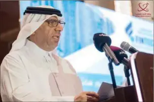  ?? ?? Dr. Hashim Al Sayed, Chairman of QCPA speaking at second regional FinTech conference, Doha