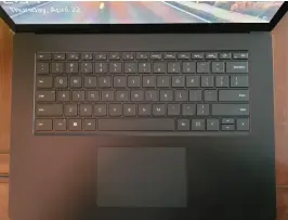 ??  ?? The Surface Laptop 4 keyboard.