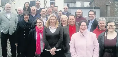  ??  ?? The independen­t candidates who are standing under the umbrella of the Change for Bridgend group in county and community council elections in May