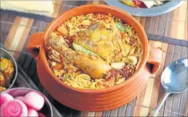  ?? PHOTOS: HTCS ?? Chicken biryani