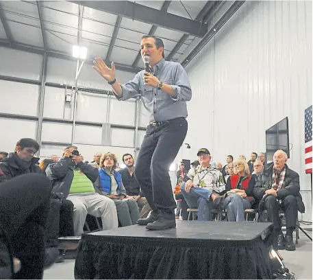  ?? Reuters ?? Ted Cruz in seinem Element (rechts, am Bildrand: der Abgeordnet­e Steve King).