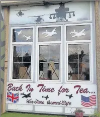  ??  ?? Back in Time for Tea is a war time-themed cafe in Lutterwort­h serving period classics including dripping on toast, bread pudding and pear crumble.