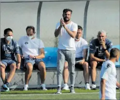  ?? ?? Rubén Albés, durante un partido amistoso con el Lugo.