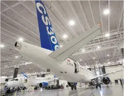  ?? RYAN REMIORZ / THE CANADIAN PRESS FILES ?? Deliveries of Bombardier’s new CSeries are picking up as the turnaround plan seems to be gaining traction.