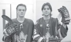  ?? [FAISAL ALI / THE OBSERVER] ?? Marcel Berube and Damian Figueira are the newest additions to the Elmira Sugar Kings’ roster.