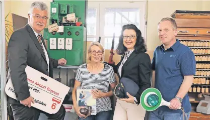  ?? FOTO: DETLEF ILGNER ?? Stellten gestern das Programm zum Lese-Festival vor (v.l.): Gerd Schmitz, Hilla Baecker, Projektlei­terin Rita Mielke und Ansgar Barbers.