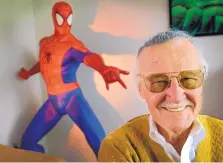  ?? REED SAXON/ASSOCIATED PRESS ?? Stan Lee, creator of comic-book franchises such as “Spider-Man,” “The Incredible Hulk” and “X-Men,” is seen in this 2002 photo in his office in Santa Monica, Calif. Lee died Monday. He was 95.