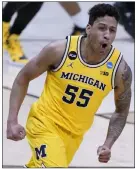  ?? Darron Cummings The Associated Press ?? Michigan guard Eli Brooks said: “Just being able to be on the court and have those experience­s when I was younger I think really helped me out a lot.”