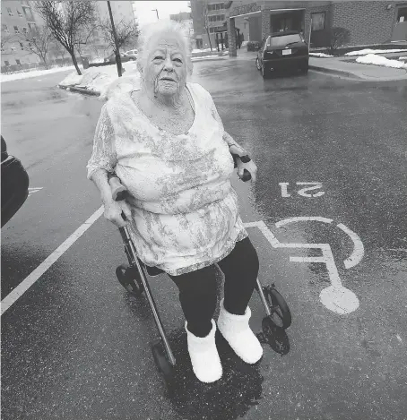  ?? DAN JANISSE ?? Rose Black, 78, had her car stolen twice recently from a handicappe­d parking space.