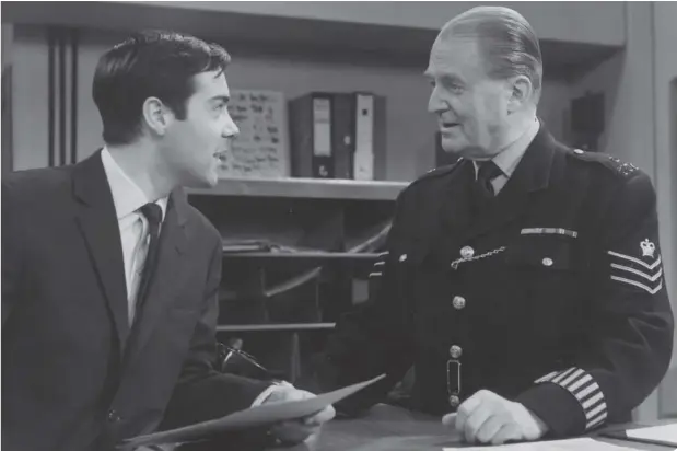  ??  ?? Jack Warner stars in 1966 Dixon of Dock Green with Joe Dunlop as Det Con Pearson (pPhoto: Harry Todd/Getty Images)