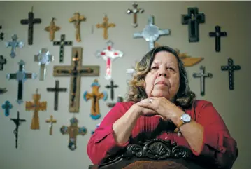  ??  ?? Gloria Mendoza at her home on Thursday. Mendoza, a longtime community activist, is one of the leaders of Santa Fe Power, a group that is trying to recruit candidates to run for City Council. The group is frustrated with the direction of the city under...