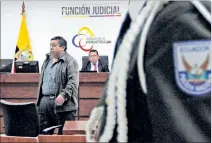  ?? ÁNGELO CHAMBA / EXPRESO ?? Proceso. José Obando fue llevado al Complejo Judicial del norte de Quito.