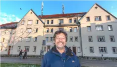  ??  ?? Wolfram Mack, 72, a resident of Vienna’s one of the oldest community owned apartment building, Schmelz, is pictured in Vienna. — AFP photos